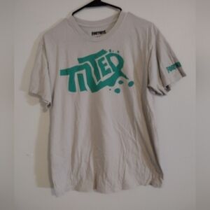Fortnite Tilted T Shirt Size Medium Color Light Gray